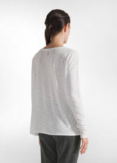 T-SHIRT AMPIA IN JERSEY FIAMMATO BIANCO - MILK WHITE | DEHA