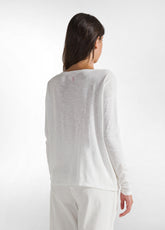 T-SHIRT AMPIA IN JERSEY FIAMMATO BIANCO - MILK WHITE | DEHA