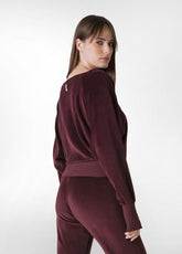 CHENILLE LOUNGE SWEATSHIRT, RED - TIBETAN RED | DEHA