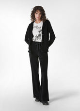 CHENILLE LOUNGE PANTS, BLACK - BLACK | DEHA