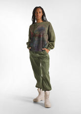 GABARDINE CARGO PANTS - GREEN - OLIVE GREEN | DEHA