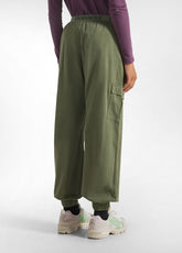 GABARDINE CARGO PANTS - GREEN - OLIVE GREEN | DEHA