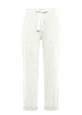 PANTALONE IN GABARDINE CON COULISSE BIANCO - MILK WHITE | DEHA