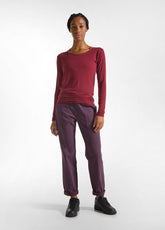 GABARDINE DRAWSTRING PANTS - PURPLE - PLUM VIOLET | DEHA