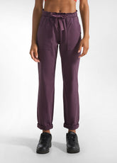 GABARDINE DRAWSTRING PANTS - PURPLE - PLUM VIOLET | DEHA