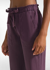 GABARDINE DRAWSTRING PANTS - PURPLE - PLUM VIOLET | DEHA