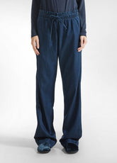 DENIM LYOCELL STRAIGHT PANTS - BLUE - DARK BLUE DENIM | DEHA