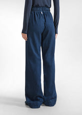 DENIM LYOCELL STRAIGHT PANTS - BLUE - DARK BLUE DENIM | DEHA