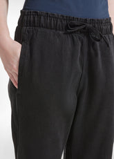 PANTALONE JOGGER IN DENIM LYOCELL NERO - BLACK | DEHA