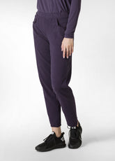 PANTALONE SLIM FIT IN FELPA VIOLA - AUBERGINE VIOLET | DEHA