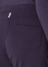 PANTALONE SLIM FIT IN FELPA VIOLA - AUBERGINE VIOLET | DEHA