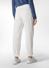 DRAWSTRING CORDUROY PANTS, WHITE - MILK WHITE | DEHA