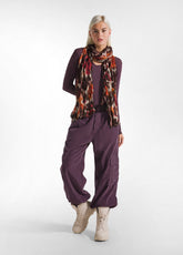 MAGLIETTA IN MISTO CASHMERE SCOLLO AMPIO VIOLA - PLUM VIOLET | DEHA