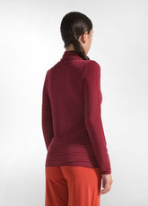 MAGLIETTA COLLO ALTO MISTO CASHMERE ROSSO - CORDOVAN RED | DEHA