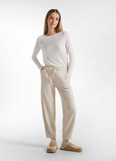 MAGLIETTA IN MISTO CASHMERE BIANCO - MILK WHITE | DEHA