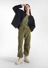 MAGLIETTA IN MISTO CASHMERE VERDE - OLIVE GREEN | DEHA