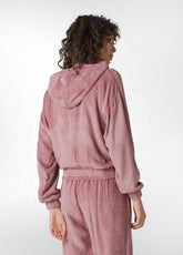 NICKY-VELOURS-KAPUZENSWEATSHIRT M. REISSVERSCHLUSS - DECO' ROSE | DEHA