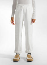 DRAWSTRING CORDUROY PANTS - WHITE - MILK WHITE | DEHA