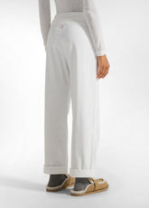 DRAWSTRING CORDUROY PANTS - WHITE - MILK WHITE | DEHA