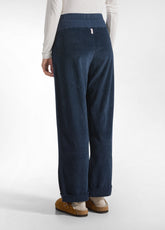 PANTALONE IN VELLUTO CON COULISSE BLU - NIGHT BLUE | DEHA