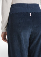 PANTALONE IN VELLUTO CON COULISSE BLU - NIGHT BLUE | DEHA