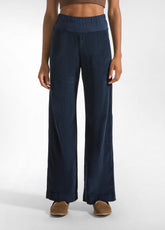 CORDUROY STRAIGHT PANTS - BLUE - NIGHT BLUE | DEHA