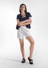 SHORTS IN TWILL TENCEL BIANCO - Bermuda | DEHA