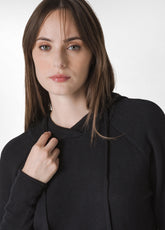 HOODED SWEATER, BLACK - BLACK | DEHA