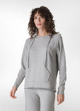 PULLOVER CON CAPPUCCIO BIANCO - MILK WHITE | DEHA