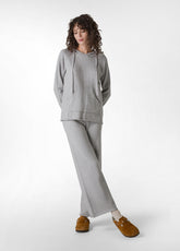 PULLOVER CON CAPPUCCIO GRIGIO - GREY MELANGE | DEHA