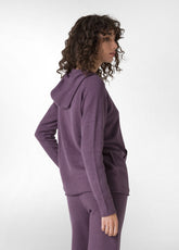 PULLOVER CON CAPPUCCIO VIOLA - PURPLE VIOLET | DEHA