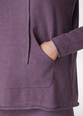 PULLOVER CON CAPPUCCIO VIOLA - PURPLE VIOLET | DEHA