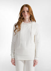 PULLOVER CON CAPPUCCIO BIANCO - Warm and Cosy | DEHA