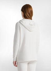 HOODED SWEATER, WHITE - MILK WHITE | DEHA