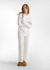 PULLOVER CON CAPPUCCIO BIANCO - MILK WHITE | DEHA