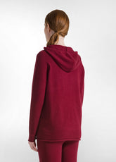 PULLOVER CON CAPPUCCIO ROSSO - CORDOVAN RED | DEHA