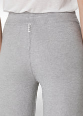 PANTALONE GAMBA LARGA IN MAGLIA GRIGIO - GREY MELANGE | DEHA