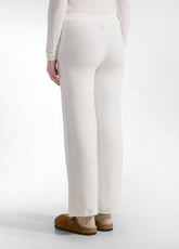 WIDE LEG KNITTED PANTS - WHITE - MILK WHITE | DEHA