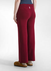 PANTALONE GAMBA LARGA IN MAGLIA ROSSO - CORDOVAN RED | DEHA