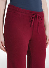 WIDE LEG KNITTED PANTS - RED - CORDOVAN RED | DEHA