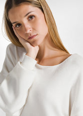 CREWNECK SWEATER, WHITE - MILK WHITE | DEHA