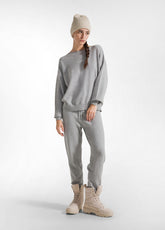 CREWNECK SWEATER, GREY - GREY MELANGE | DEHA