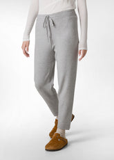 Knitted Carrot Pants, Grey