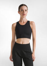 RECYCLED MICROFIBRE TOP - BLACK - RESTART WITH YOGA | DEHA