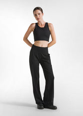 RECYCLED MICROFIBRE TOP - BLACK - RESTART WITH YOGA | DEHA