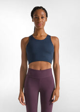 RECYCLED MICROFIBRE TOP - BLUE - RESTART WITH YOGA | DEHA