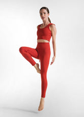 LEGGINGS AUS RECYCELTER MIKROFASER - ORANGE - RESTART WITH YOGA | DEHA