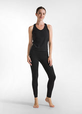 RECYCLED MICROFIBRE TANK TOP - BLACK - RESTART WITH YOGA | DEHA