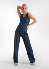 RECYCLED MICROFIBRE TANK TOP - BLUE - NIGHT BLUE | DEHA