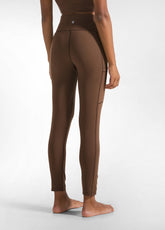 RECYCLED MICROFIBRE LEGGINGS WITH POCKETS - BROWN - COFFEE BROWN | DEHA